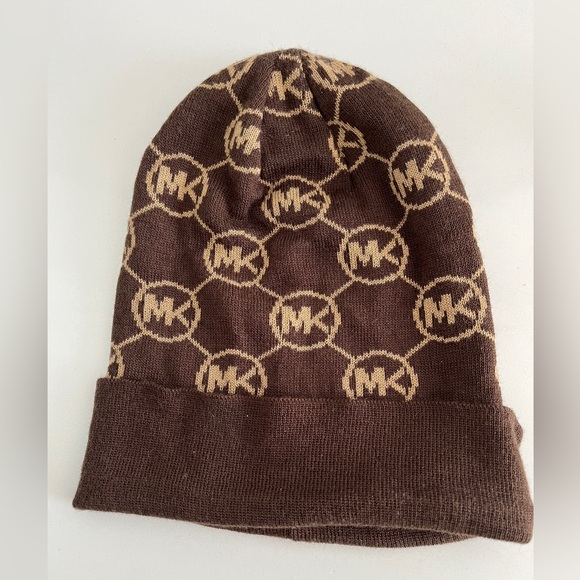 Michael Kors brown beanie acrylic women's - Picture 1 of 5